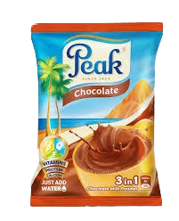 Peak choco powder 3 in 1 sachet